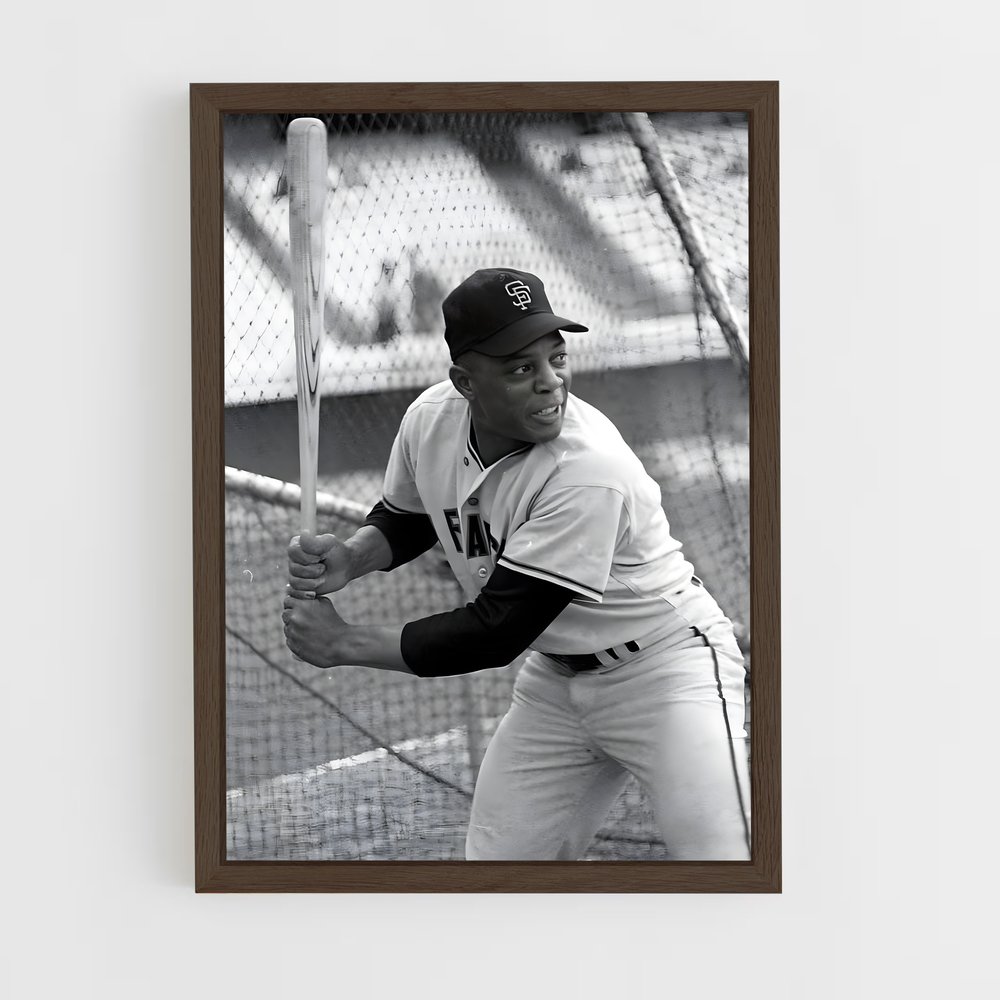 Poster Willie mays batte – affiche Baseball (vue 5)
